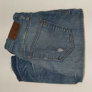 Madewell women's 9 in high-rise frayed skinny jeans